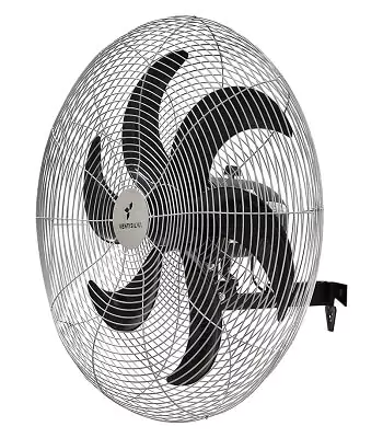 Ventilador de parede Ventisilva VPL com grade em metal grande em formato oval pouco vazada, com 6 pás largas