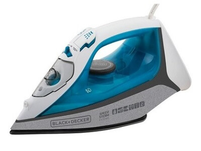 Black Decker FX3060 com base cinza e corpo branco e azul transparente