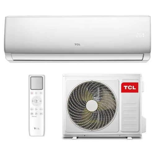 Ar condicionado 9000 btu com evaporadora grande e condensadora quadrada branca e grande